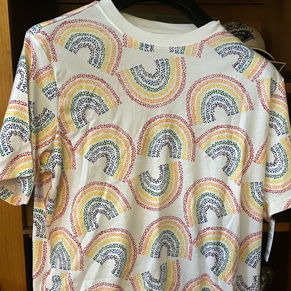 RAINBOW Pride ADULT Sz XXL Lounge/PJs . TOP Only, NWT  Unisex , Comfy Cotton